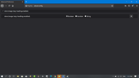 How to Enable Lazy Loading for Images and Iframes in Firefox 75 (Nightly) firefox config value - dom.image-lazy-loading.enabled