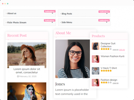 Fashion Buzz Fashion And Lifestyle WordPress Theme Review Striking Widget Options