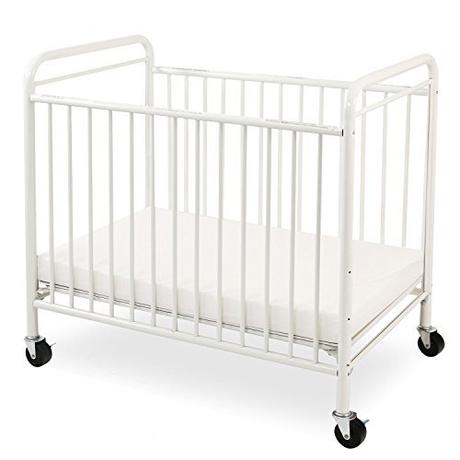 LA Baby The Condo Metal Evacuation Window Crib, White