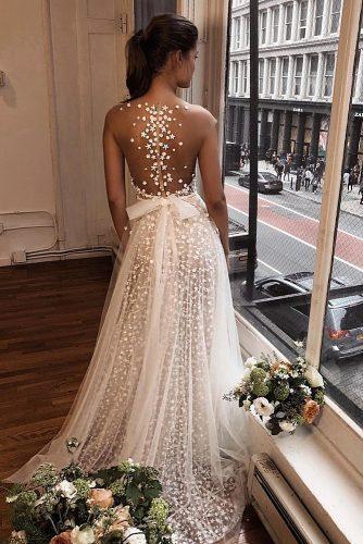  wedding trends 2019 a line with tattoo effect back berta