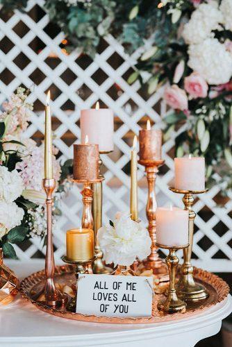 2019 wedding trends from pinterest metallic golden candlesticks vicky baumann