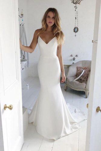 wedding trends 2019 simple trumpet with spaghetti straps for beach suzanne neville