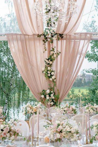 wedding trends 2019 outdoor reception under dusty pink tent decorated with roses and greenery roman_ivanov_weddings