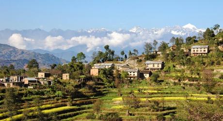 The sleepy Nagarkot village of Nepal in Asia