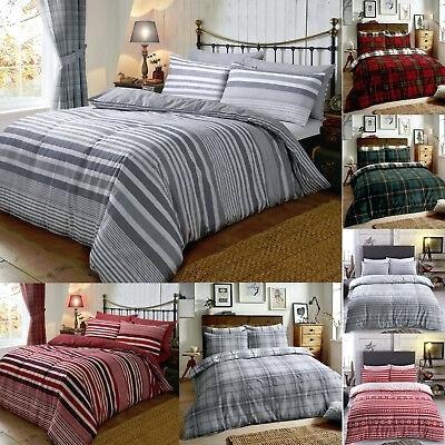 fair isle bedding brushed cotton duvet covers stripe check set quilted pillowcases s d k