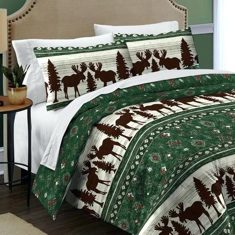 fair isle bedding set destinations moose cotton 3 piece comforter