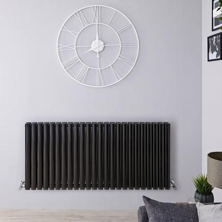 black designer radiator