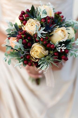 beautiful winter posy wedding bouquets 6
