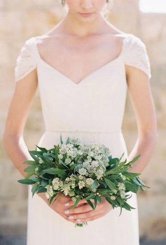 small wedding bouquets green white bouquet Caroline Tran