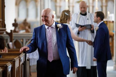 a tearful father of the bride 
