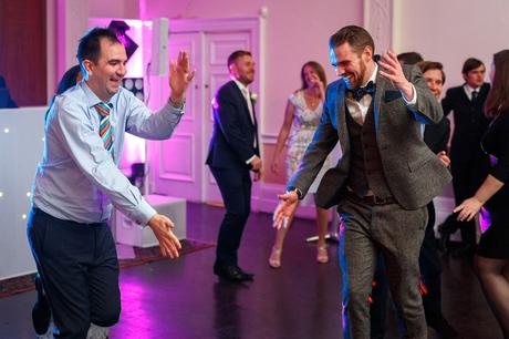 wedding guests dance at hedsor house