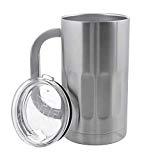 Stainless Steel Beer Mug with Lids - 20 Ounce...