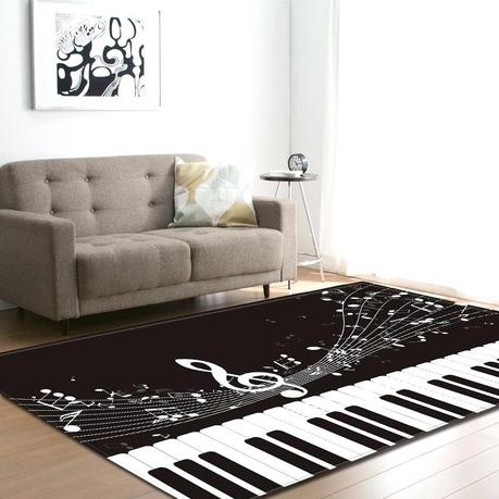 white floor rugs blue and striped rug style living room home decoration carpets black piano keyboard notes soft flannel bed mats carpet