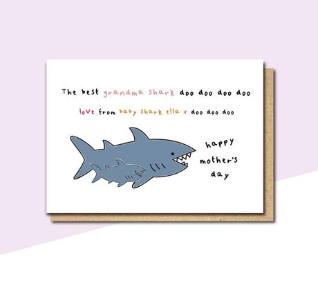 grandma shark card mothers day card for nana mothers day image 0