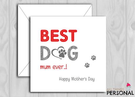 Funny Mothers Day Card from the Dog  Best Dog Mum Ever image 0