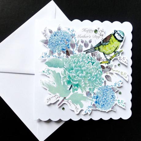 Chrysanthemum and Bird Mother's Day Card