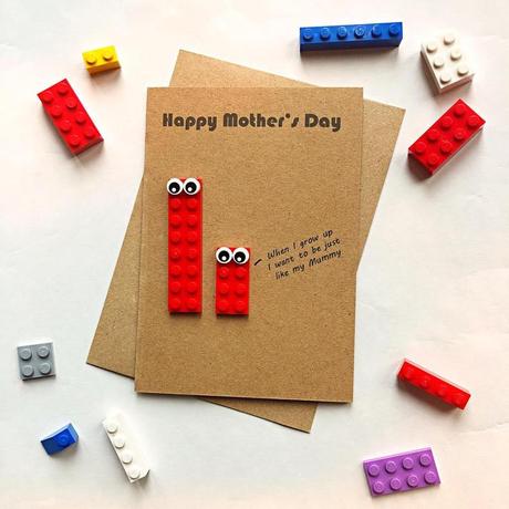 3D LEGO Mothers Day Card  Removable Lego  When I grow up I image 0