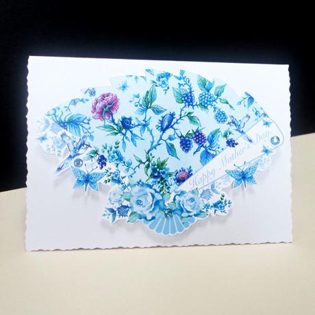 Chintz Anglais Fan Handmade -Mother's Day Card