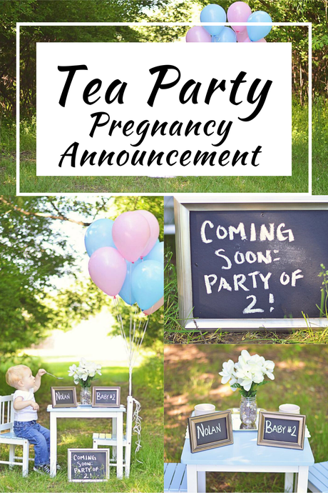 Tea Party Pregnancy Announcement 