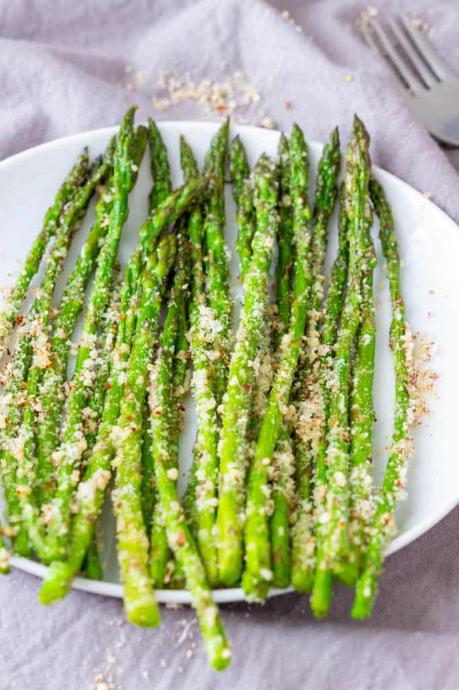 Steamed Asparagus with Pecorino