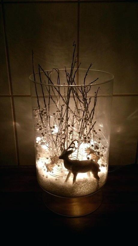 deer xmas decorations decorating elements ltd i took a vase fake snow white glimmer reindeer some