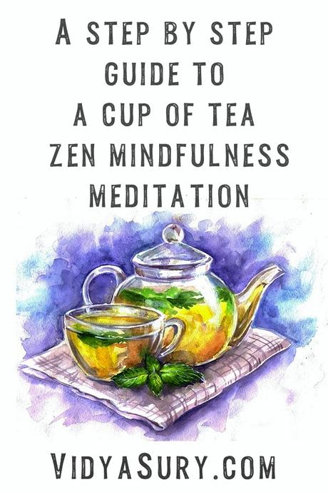 A cup of tea zen mindfulness meditation