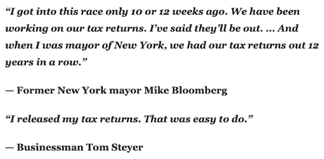 Have Bloomberg & Steyer Been Totally Honest About Taxes?