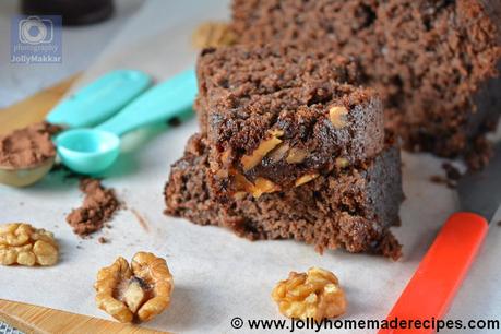 Ragi Banana Chocolate Cake