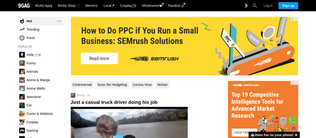 Best YouTube Alternatives For Content Publishers 2020 contents-from-9gag