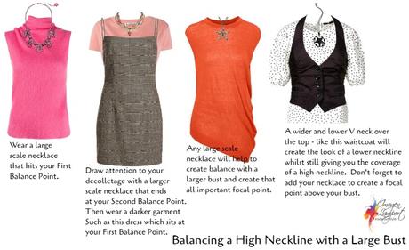 3 Steps to Flatter a Large Bust  When Wearing a High Neckline