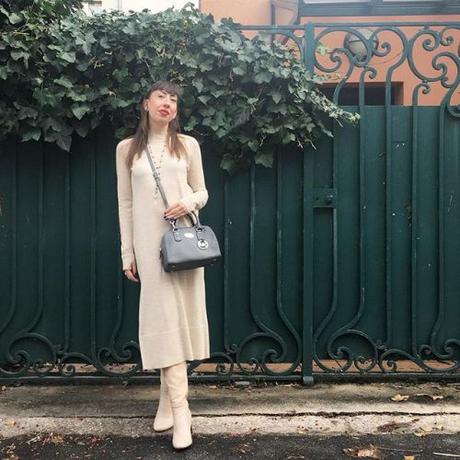 Beige on beige for those chilly winter days. The perfect base for more beige layers or for a statement coat or scarf! .
.
.
#beige #fashion #sweaterdress #cos #michealkorsbag #winter #winterboots #style #paris https://ift.tt/2taGNUR