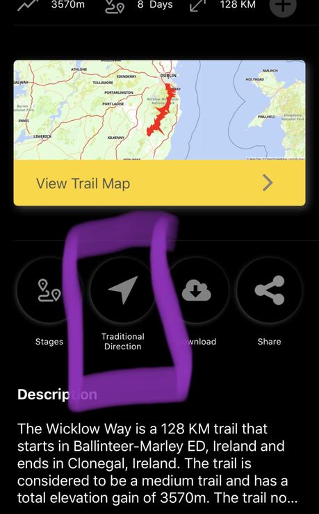 How do you reverse the trail direction on Hiiker?