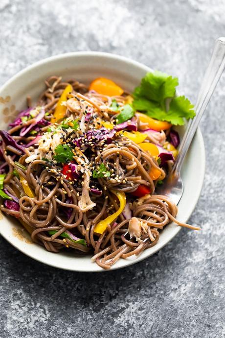 sesame chicken soba noodle salad for the 7 Ingredient Meal Prep Plan