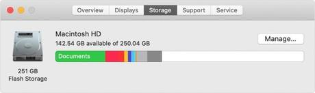 how to manage storage on mac