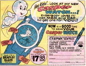 Harvey merchandise ad shows the Casper watch
