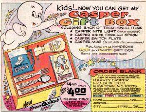 Harvey merchandise ad shows the Casper Gift Box