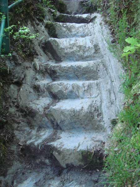 Curved steps at Devil's Bridge Falls