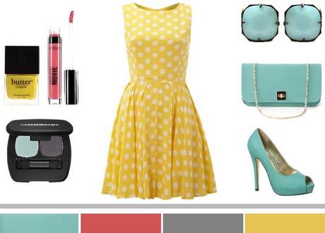 Yellow Polka Dots + Tiffany Blue…