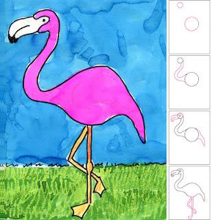 How to Draw a Flamingo