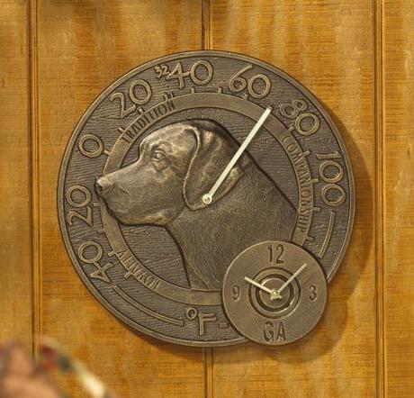 The Labrador Thermometer Clock
