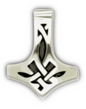 The Mjolnir, symbol of all the Heathen faiths....