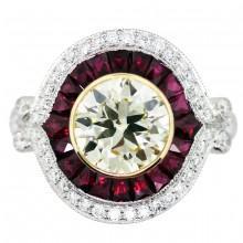 Art Deco Engagement Ring, engagement ring, yellow diamond, boca raton