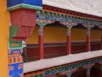 A colourful inner court at Drepung Monastery