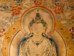 An image of Buddha in the courtyard of Jokhang Temple