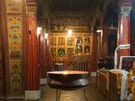 Inside the Drepung Monastery chapel
