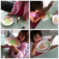 Making Paper Plate Pizzas