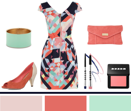 Geometric Mint + Coral…