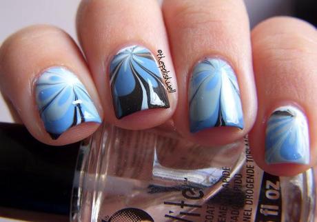 Nail Ideas: Floral Water Marble!