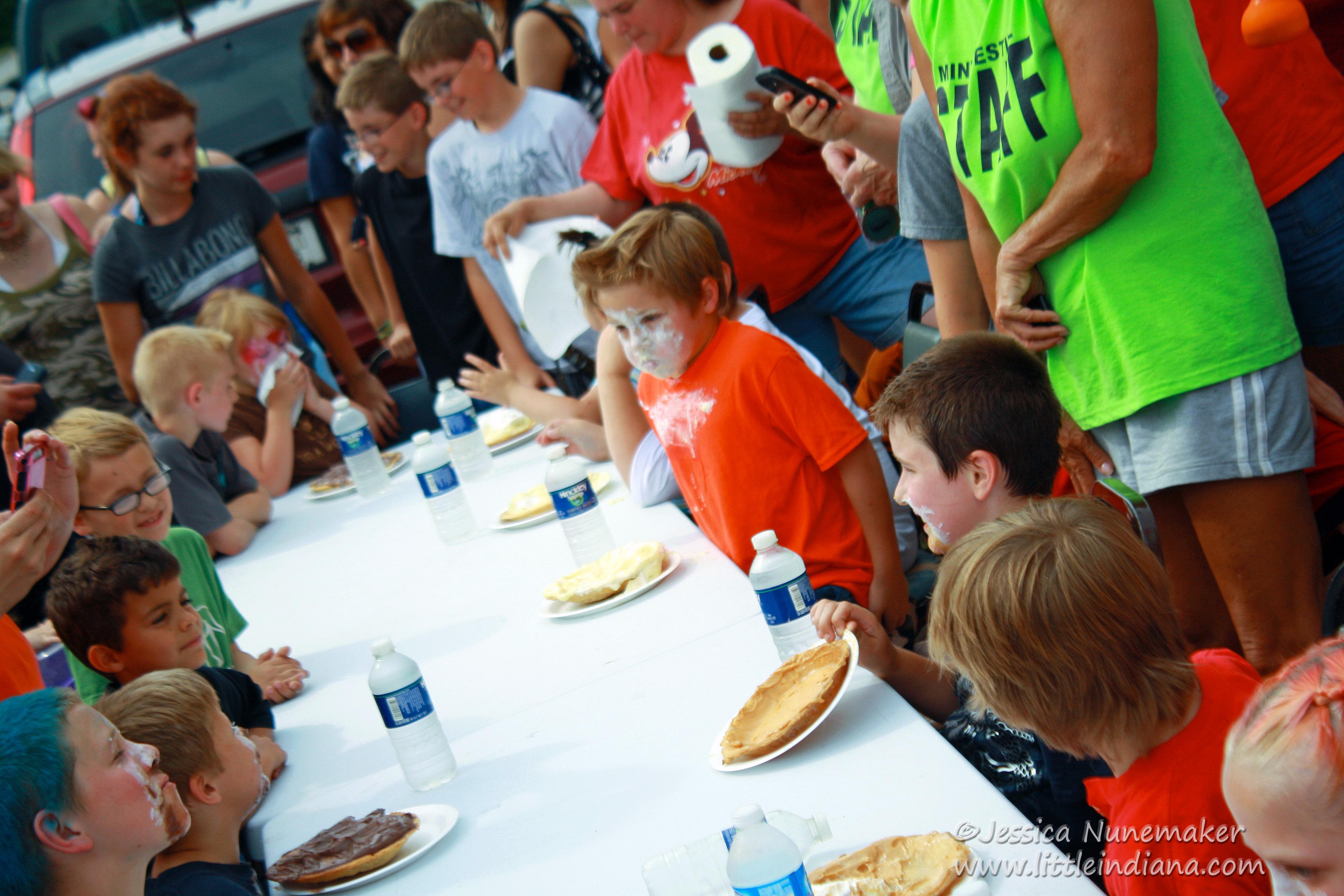 North Judson Mint Festival Pie Eating Contest