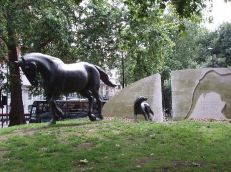 The Animals in War Memorial in London, England.